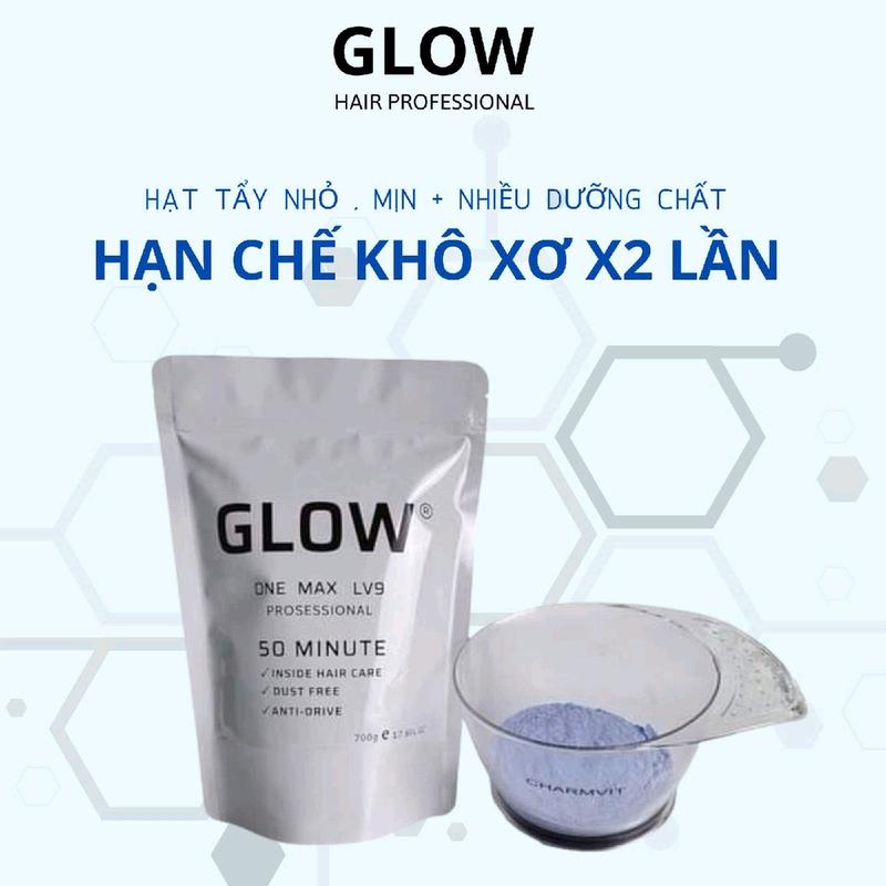 Bột tẩy tóc Glow - Sản phẩm tẩy tóc chất lượng cao -Dành Cho SALON Nhuộm Tóc Đổi Màu Tóc dau goiti Nữ hồng phấn Dưỡng Tóc xanh rêu bột tẩy