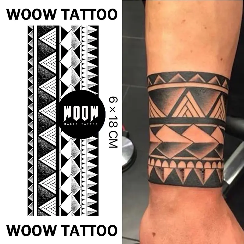 Temporary Arm Band Tattoo Magic Sticker Lasts To 15 Days Waterproof Tattoos