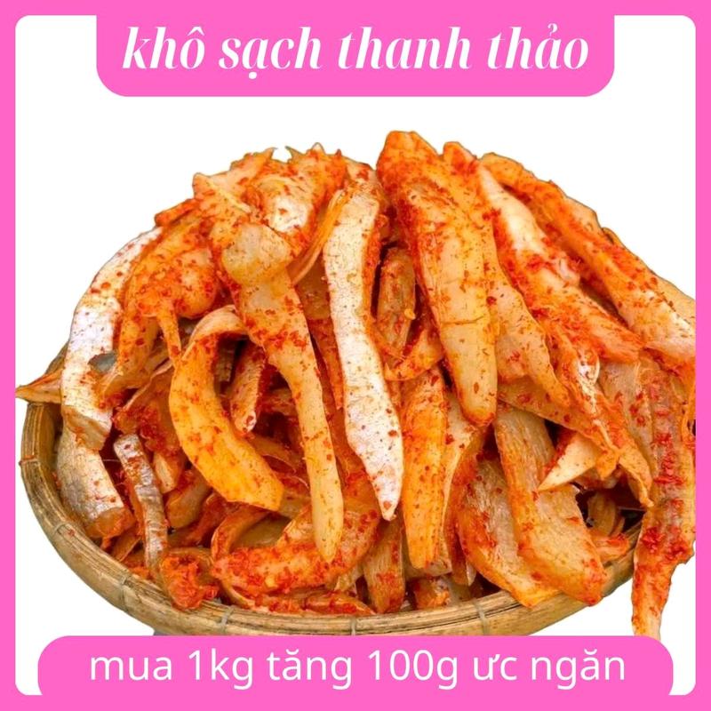 Khô Ức cá dứa thái sợi dài tẩm bột ớt hàn quốc tặng 100gam + mắm me chua ngot 3 nắng  food