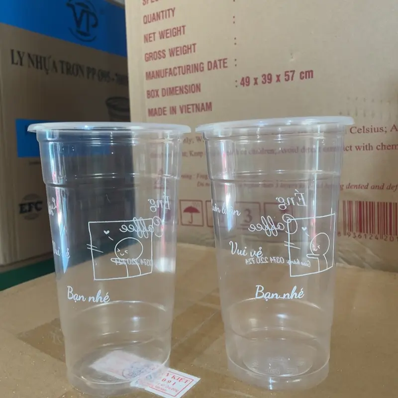 50 ly nhựa pp 700 ml phi 95- kèm nắp Thân thiện với môi trường Dùng một lần 0