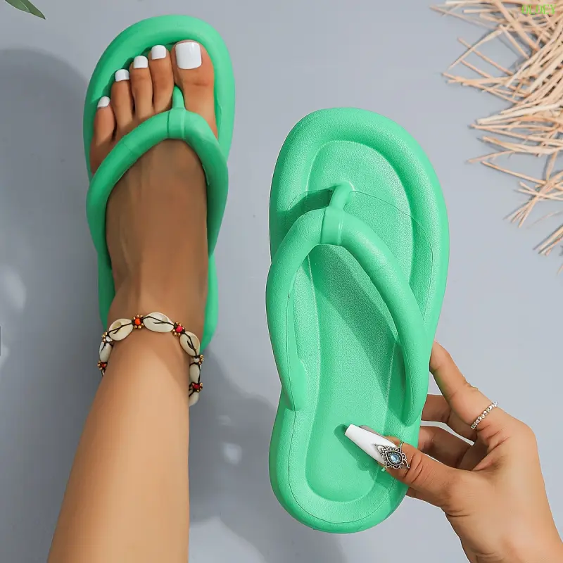 OLOEY Womens Vibrant Solid Color Flip Flops - Ultra-Comfortable, Beach-Ready, Slip-Resistant Slide Shoes with Classic Style, Perfect for Summer Wear, Trendy and Versatile for Indoor and Outdoor Use, Designed Exclusively for Women 6