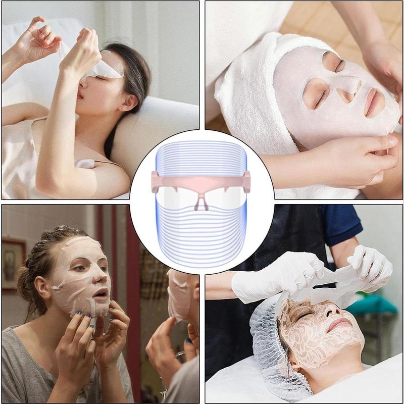 Portable 7 Color Light Beauty Mask, 1 Box Lightweight Facial Skin Care Mask & Accessories, Facial Beauty Instrument for Women & Girls 4