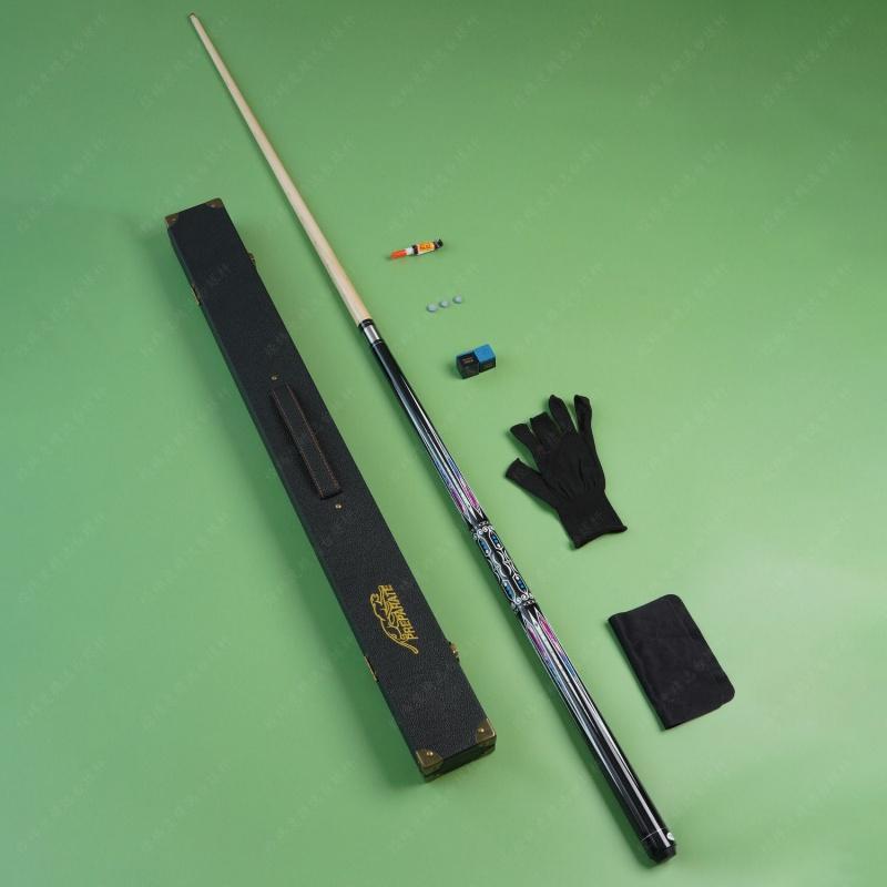 Purple Flame Same Style Small Head Handmade Billiard Cue Middle Head Billiard Bar Big Head Black Eight Snooker Maple Fancy Stick 7