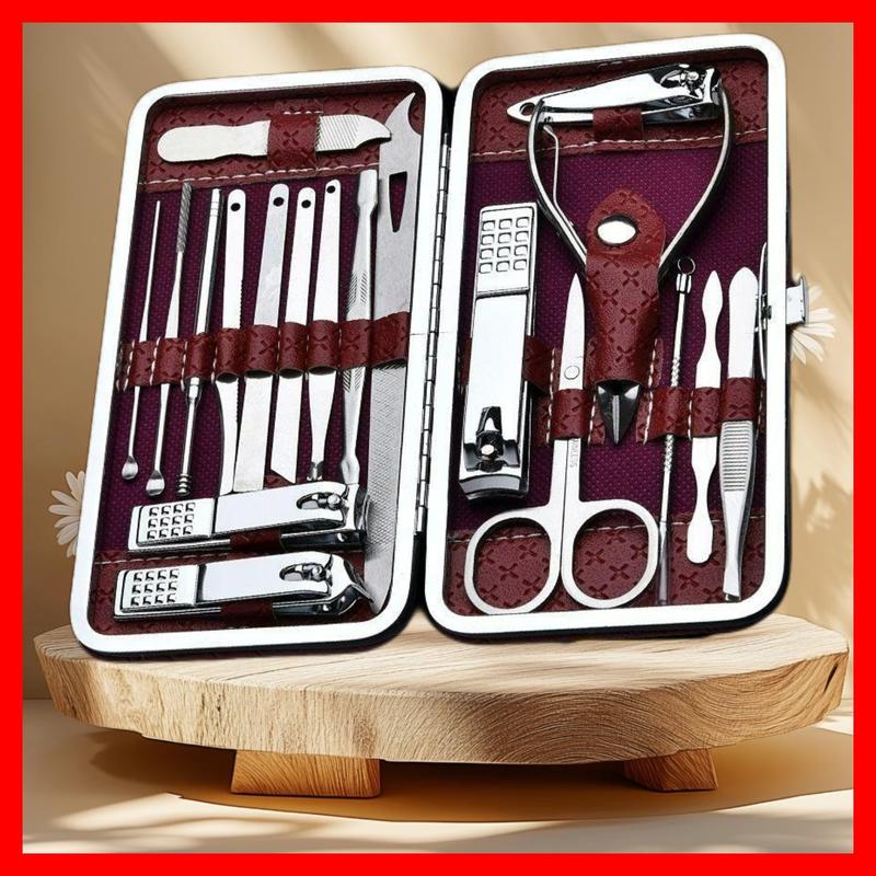 Bộ Bấm Móng Tay, Chất Liệu Thép Không Gỉ, Màu Vàng Sang Trọng, Bộ Hoàn Chỉnh Để Sử Dụng Tại Nhà, Thiết Kế Miệng Nghiêng Loại Bỏ Da Chết, Ngoáy Tai, Dụng Cụ Cắt Móng Tay, Dụng Cụ Cắt Lông Chân