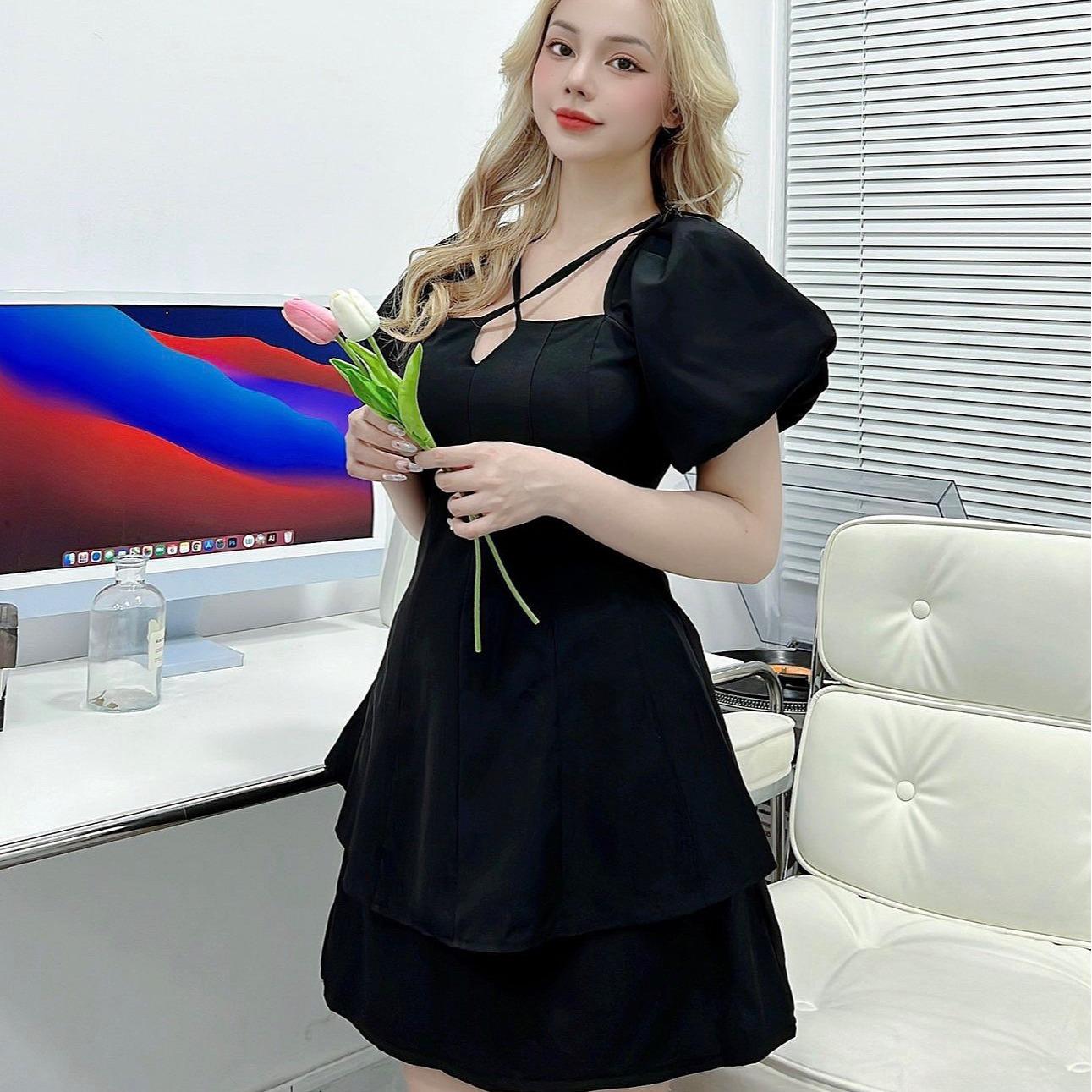 Set Chân Váy + Áo Chéo Cổ Bigsize 50-95kg Nữ Top Cotton Jean Women
