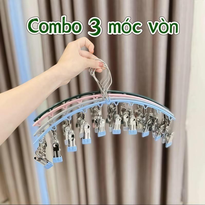 Combo 3 giàn phơi đồ, 10 kẹp phơi đồ đa năng, giàn phơi inox cao cấp,gấp gọn, siêu tiện dụng cây phơi đồ nốc đa chức năng xào phơi quần áo Cao Su Kệ sắt móc treo Treo Quần