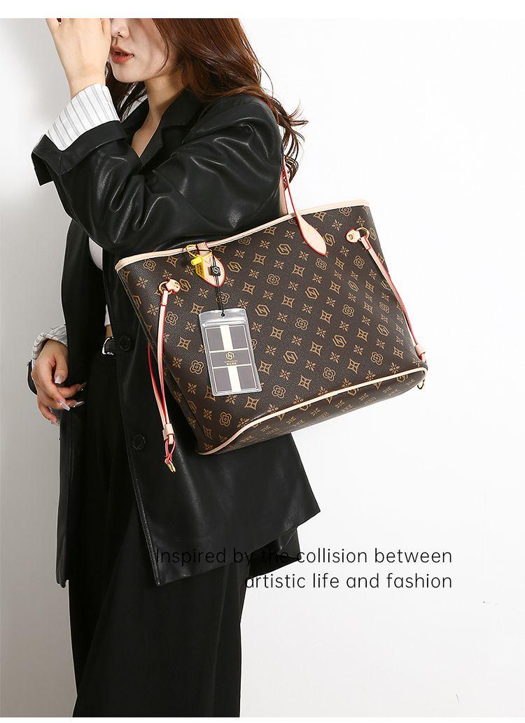 Product Introduction of Túi Tote Cầm Tay Hong Kong, Giá Cả Phải Chăng, Sang Trọng, Cao Cấp, Phong Cách Cổ Điển Da Thật, Thời Trang, Dễ Phối Đồ Thích Hợp Đi Lại, Dung Lượng Lớn, Không Thấm Nước, Túi Đeo Vai Nữ 19