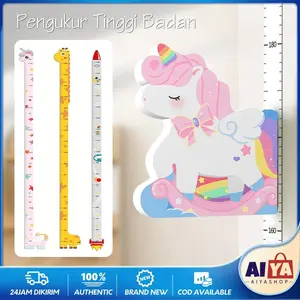 Growth Chart Anak - 3D Meteran Pengukur Tinggi Badan Anak Sticker Dinding Magnet Wall Sticker Magnetic