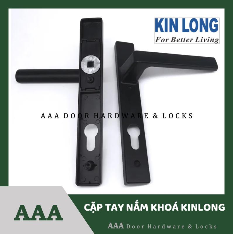 BỘ TAY NẮM CỬA ĐI KHOÁ KINLONG Dùng cho khoá đơn/ đa điểm (tay vuông) đủ các màu (có kèm trục vít)