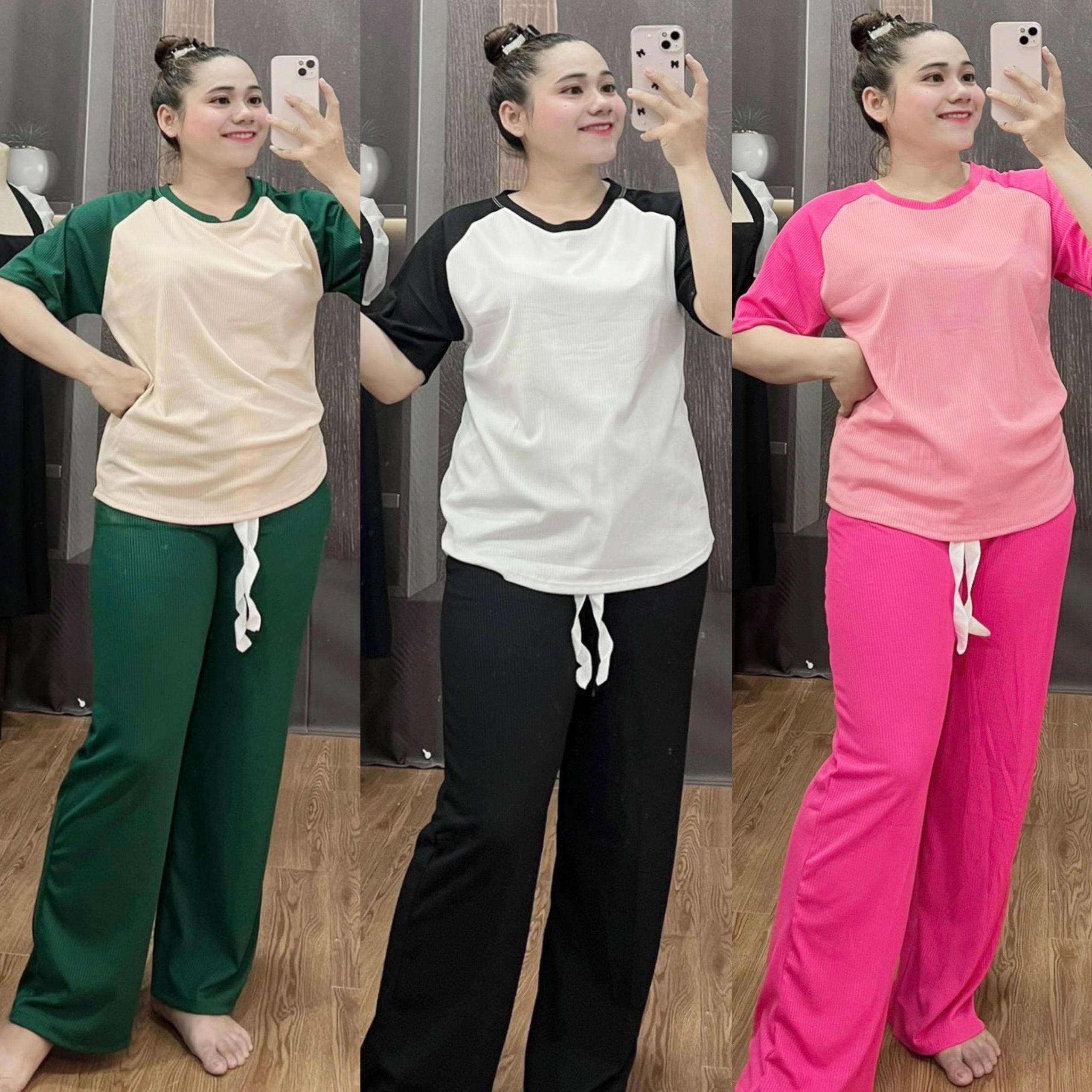 Bộ Quần Áo Thun Thể Thao Thanh Lịch Dễ Thương Bigsize 50-95Kg Sport Thể Dục Tập Thể Dục Chạy Bộ Tập Gym
