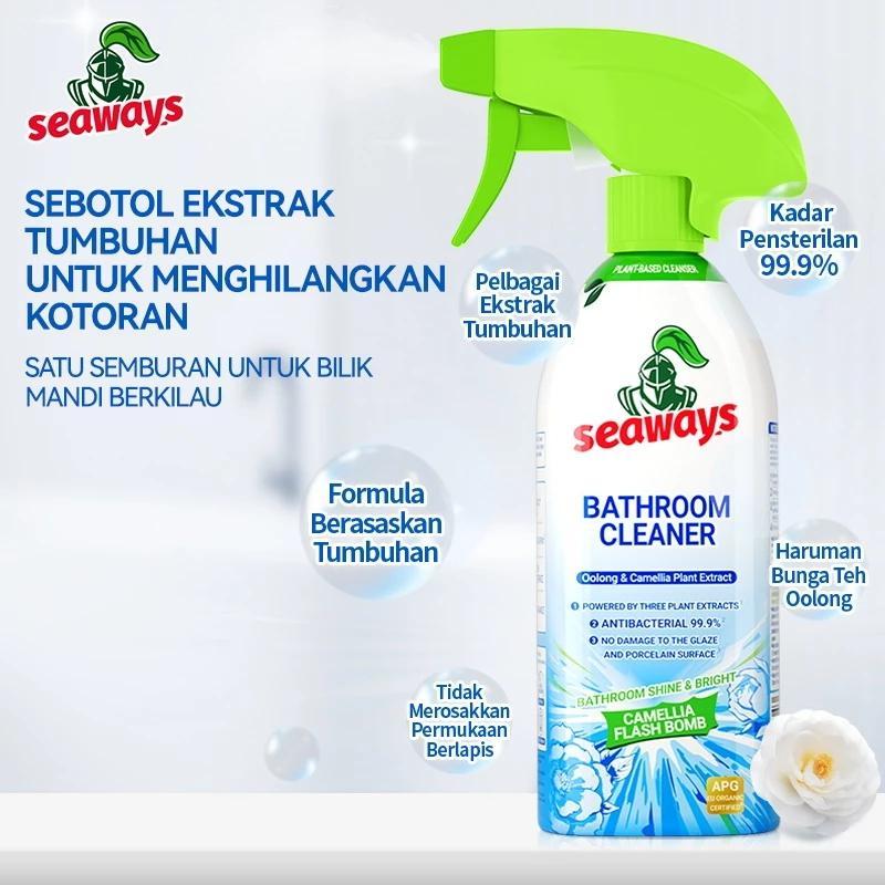 [Seaways] Pembersih Rumah Serbaguna Cairan Spray Anti Bakteri Membersihkan Kamar Mandi Toilet Kloset Kaca Keran Keramik Dinding Lantai Dapur Aman Tidak Beracun Halal Berbasis Tumbuhan 0333