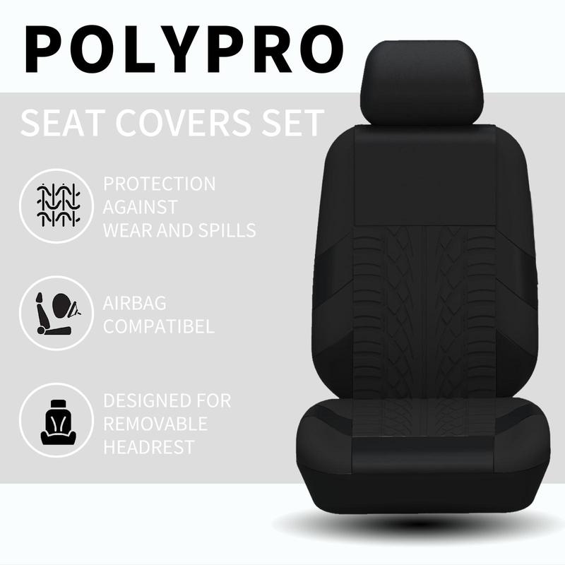 Universal Car Seat Protective Cover for 2 Front Seats, 2 Sets Breathable Car Seat Cover, Comfortable Car Seat Protector, Car Interior Accessory 5