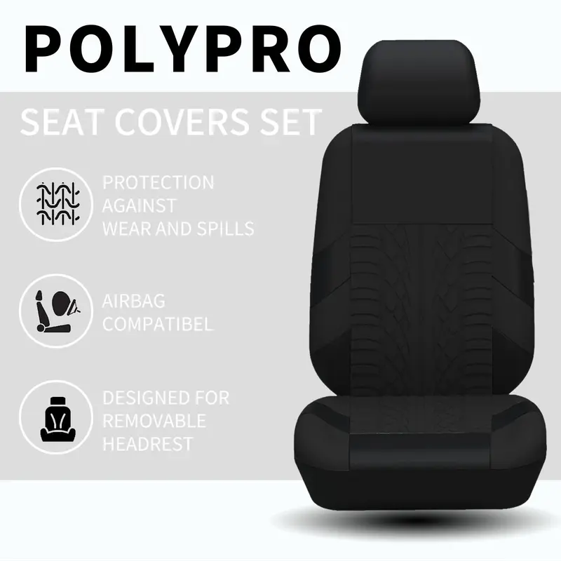 Universal Car Seat Protective Cover for 2 Front Seats, 2 Sets Breathable Car Seat Cover, Comfortable Car Seat Protector, Car Interior Accessory 5