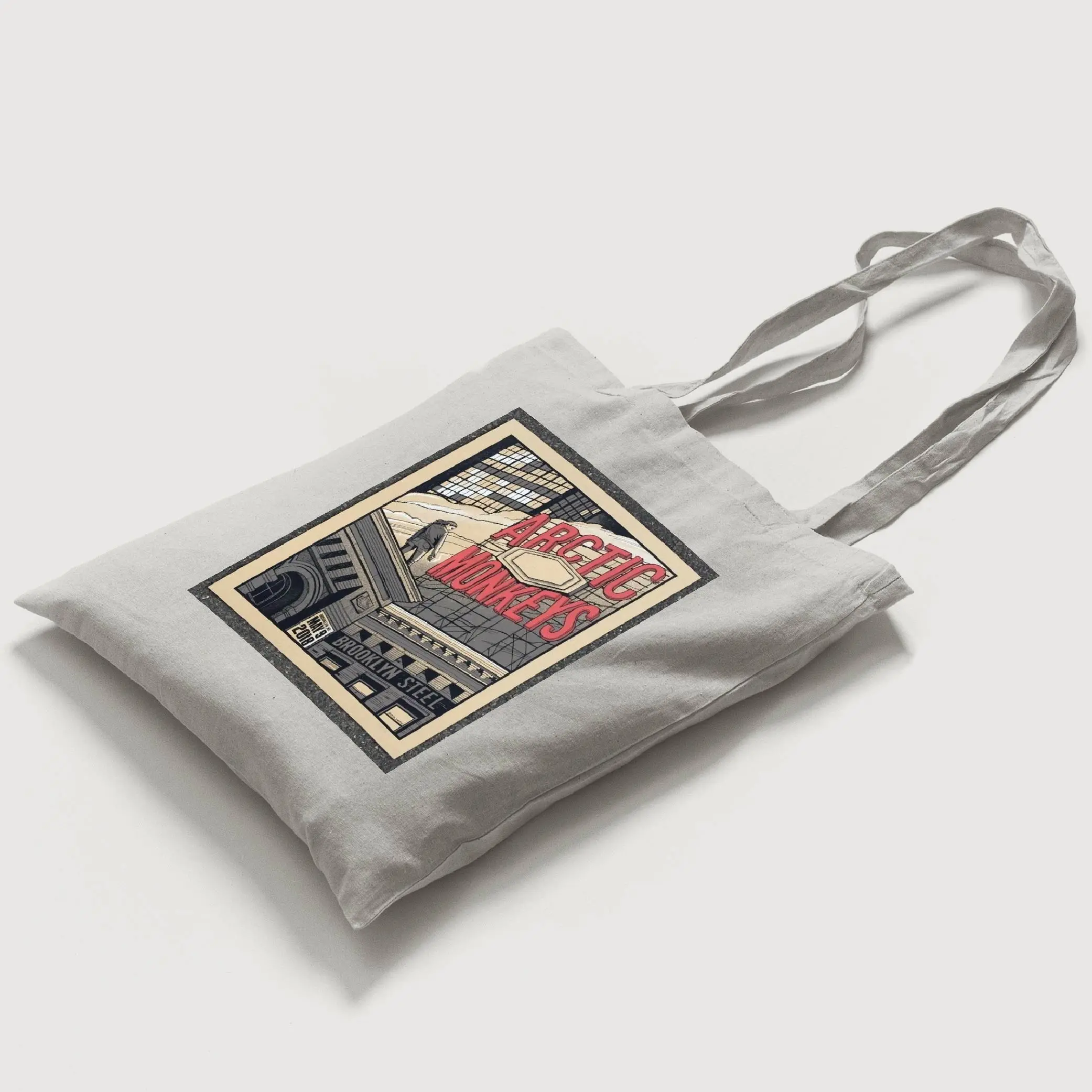 Artic Monkeys Tote Bag | Totebag Blacu Resleting Ukuran 30x40