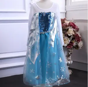 Dress ELSA COSPLAY Pesta Berpakaian Putri Untuk Bayi Perempuan Berusia 3-7 tahun
