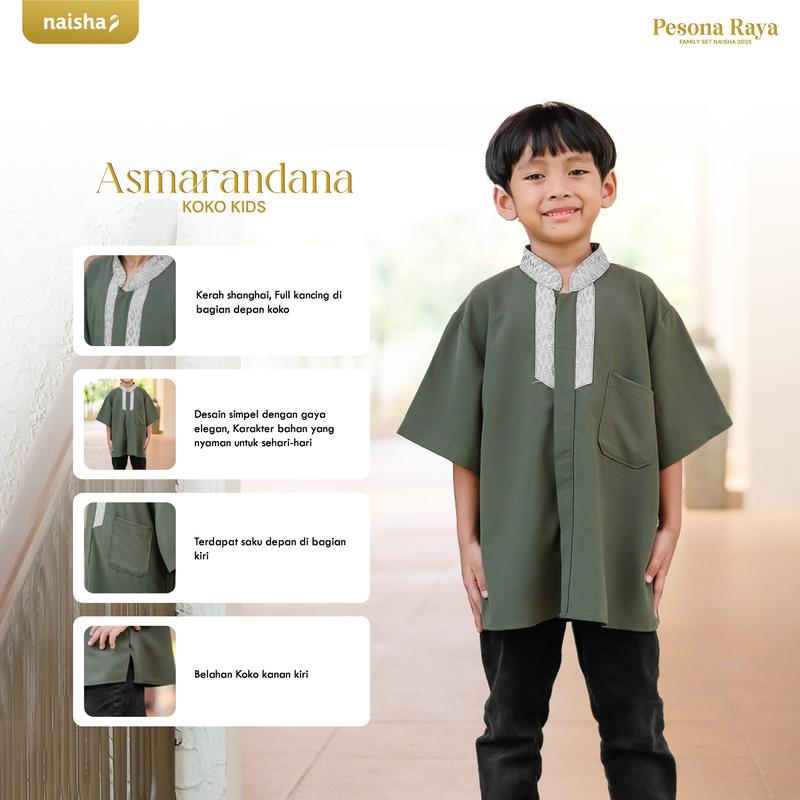 Naisha - Asmarandana Army Family Set | Couple Pasangan | Sarimbit Keluarga | Sarimbit Lebaran 2025 8