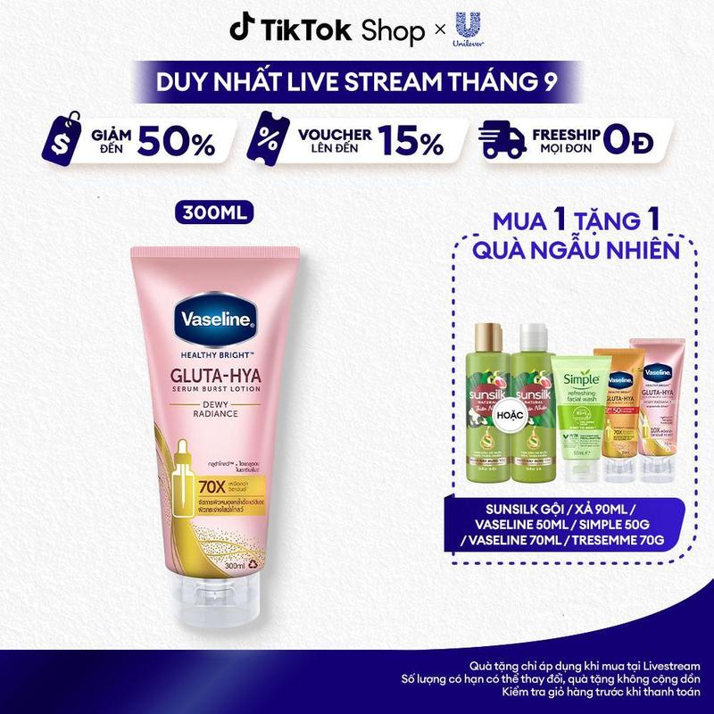 Sữa Dưỡng Thể Ban Đêm Vaseline Gluta-Hya Hỗ Trợ Dưỡng Da Chuyên Sâu Nữ 330ML [2]