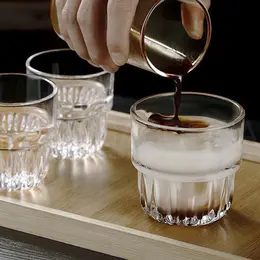 Set 12 ly thủy tinh trà, cafe Morelli Coffee đang dùng