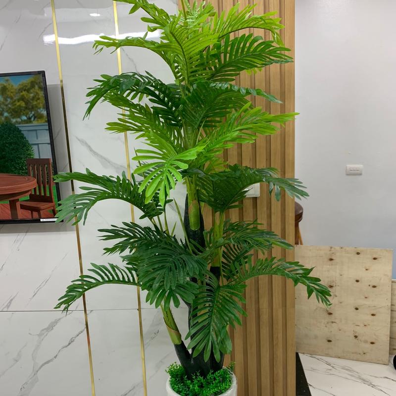 Cây dừa khối 9 nhánh cao 1m6 giả, cây giả Decor Phòng Decor Trang Trí Nhà