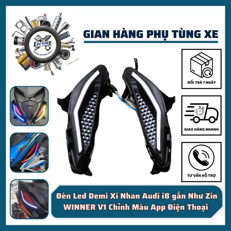  Đèn Led Demi Xi Nhan Audi i8BLE gắn Din Theo Xe WINNER V1  GTR150 Chỉnh Màu App 