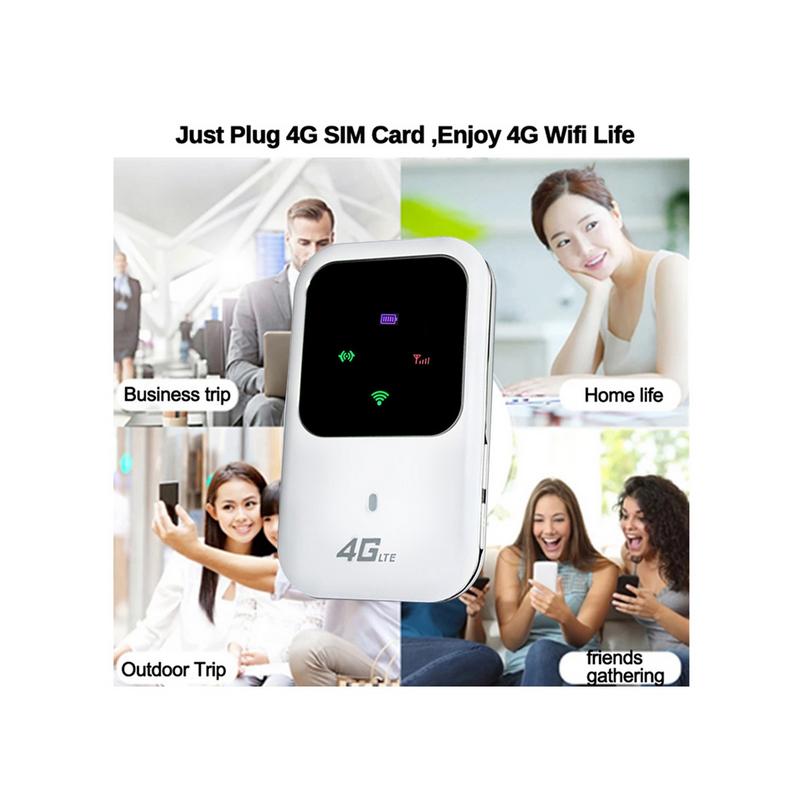 Bộ Định Tuyến WiFi Bỏ Túi MiFi 4G, Modem WiFi 150Mbps Cho Xe Hơi, Điểm Phát Sóng Không Dây Di Động Có Khe Cắm Thẻ Sim, MiFi Không Dây 6