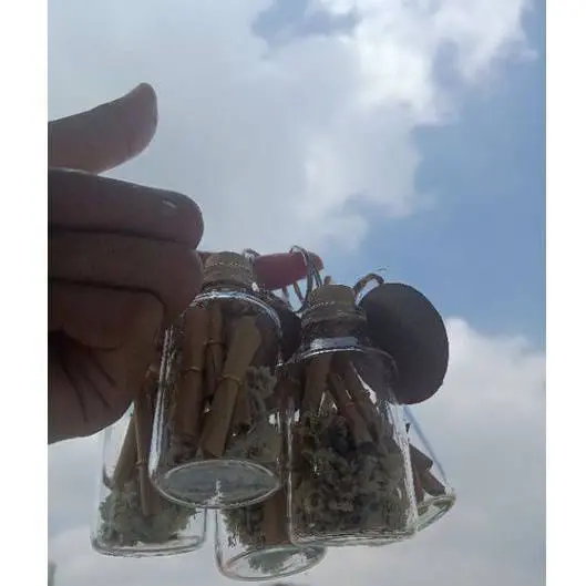 Key Chain Rustic Dried Flower Message in Bottle | Card | Gantungan Kunci 2