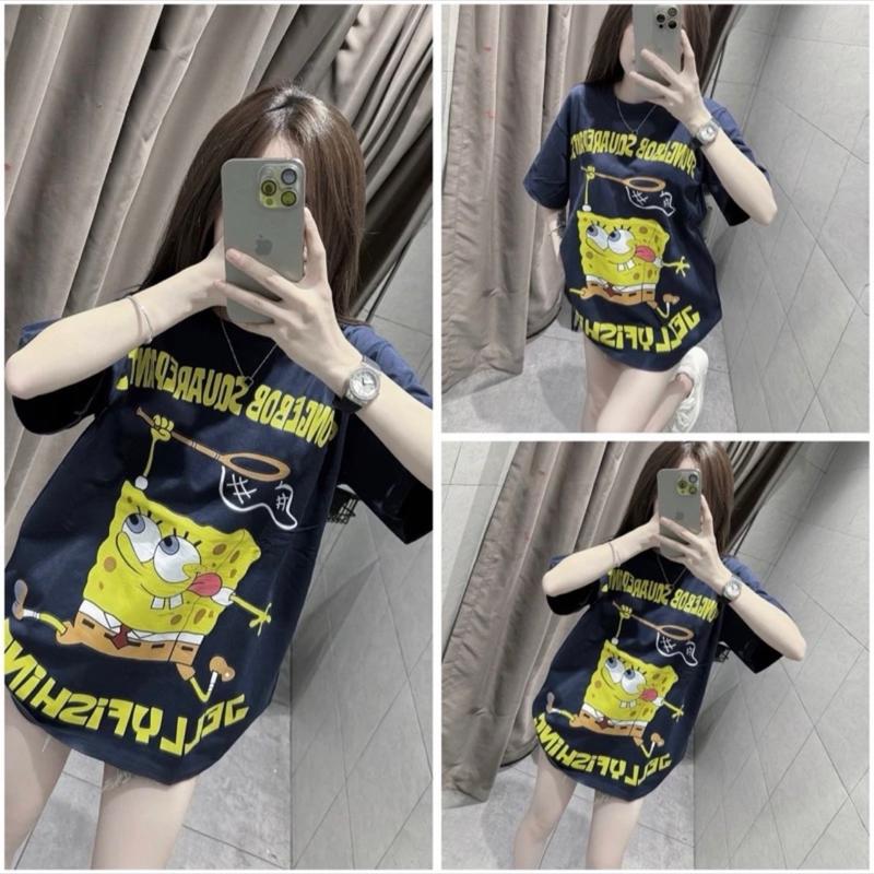 Áo Phông Bọt Biển Unisex NT Shopp 02 Menswear Chất Cotton ĐL 230gsm - Nam Nữ Mặc Được 2 Màu Xanh Than Đen Cổ Tròn - Top