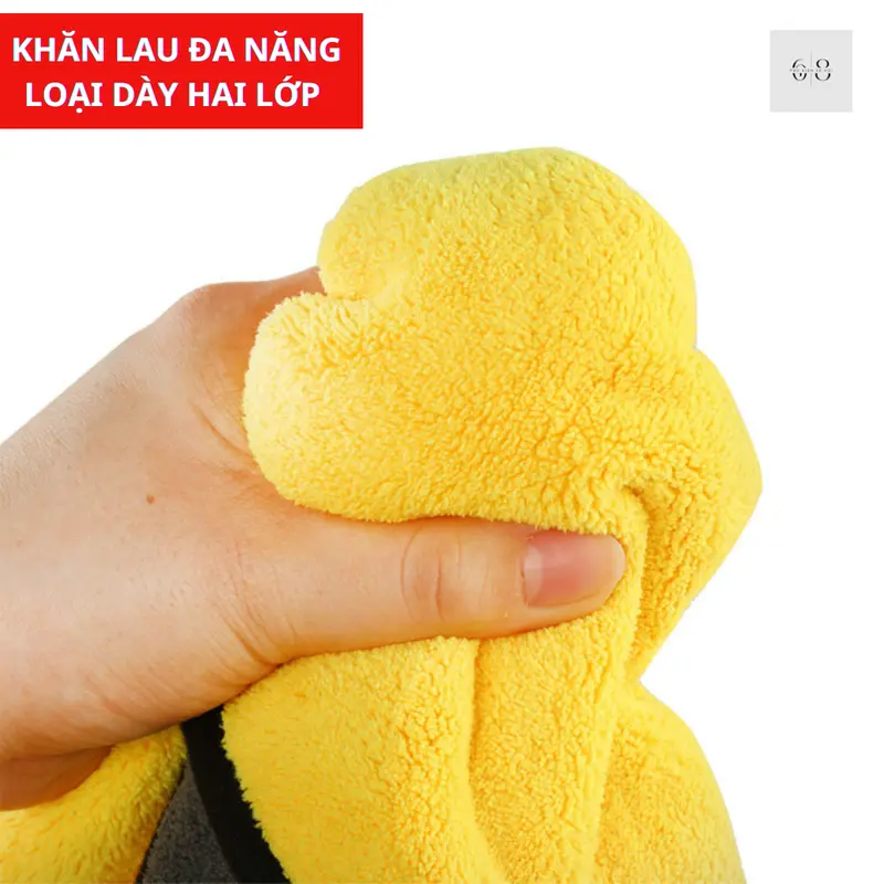 Khăn Lau Đa Năng Loại Dày Hai Lớp PKXH68 Siêu Thấm Không Đổ Lông Dùng Lau Xe Ô Tô Xe Hơi Có Thể Tái Sử Dụng Kích Thước 30 x 40cm Phụ Kiện 4