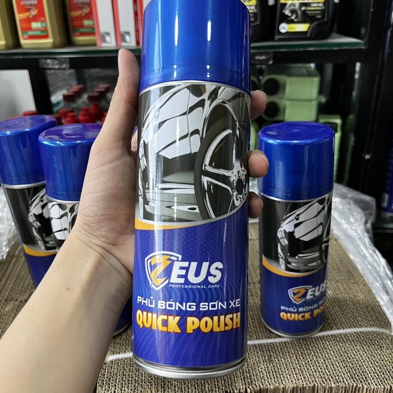 Chai Xịt Phủ Bóng Sơn Xe Máy ZEUS Xịt Phủ Dưỡng Bóng Dàn Áo Xe Máy Ô Tô giúp làm mới xe bóng sáng như mới