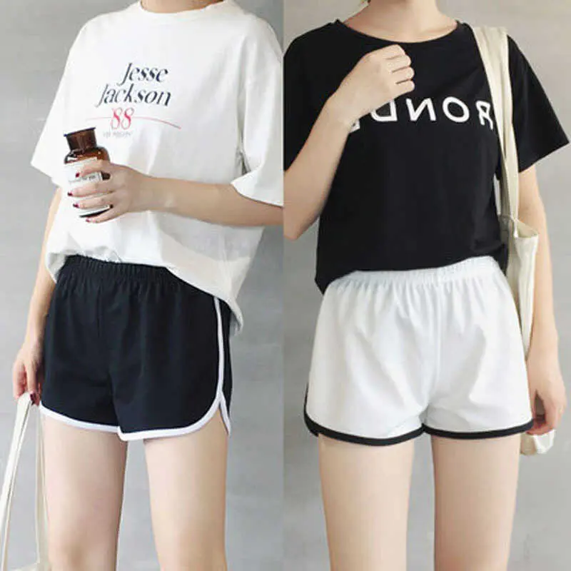 2024 New Women's Sports Shorts Loose High Waisted Student Shorts Fitness Casual Running Women's Shorts Versatile Base Women's Pants Womenswear Bottom Cashmere Comfortable Elastic Embroidered Outerwear Leg Embroidery Suits