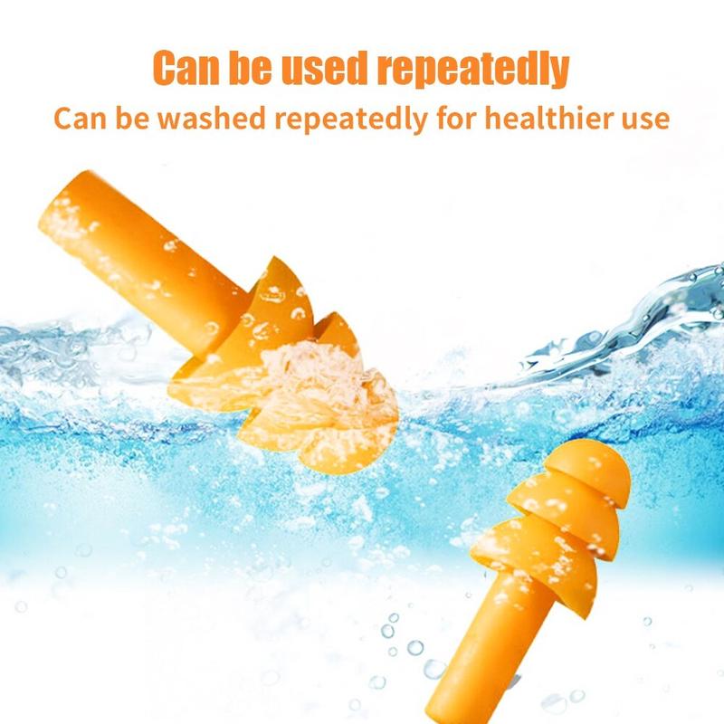 Product Introduction of 1 Pair  Ear Plugs with Carrying Case Waterproof Soft Reusable Hearing Protection Earbuds 2