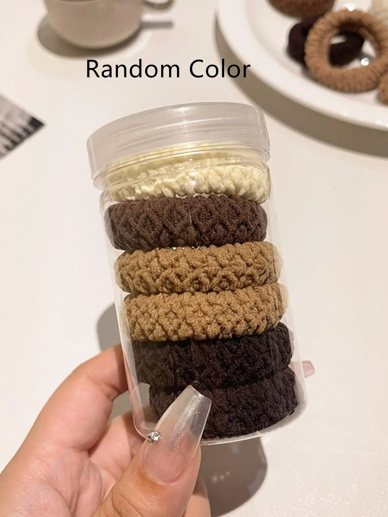 Solid Color Hair Tie Set, High Stretch Durable Hair Tie, Fashion Hair Accessories for Women & Girls, Minimalist Hair Tie Suitable for Thick Hair