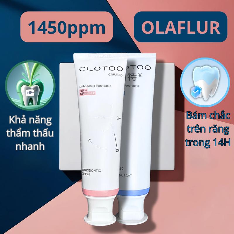 Kem đánh răng cho người niềng răng CLOTOO nội địa Trung, kem đánh răng CLOTOO vệ sinh răng niềng nam nữ