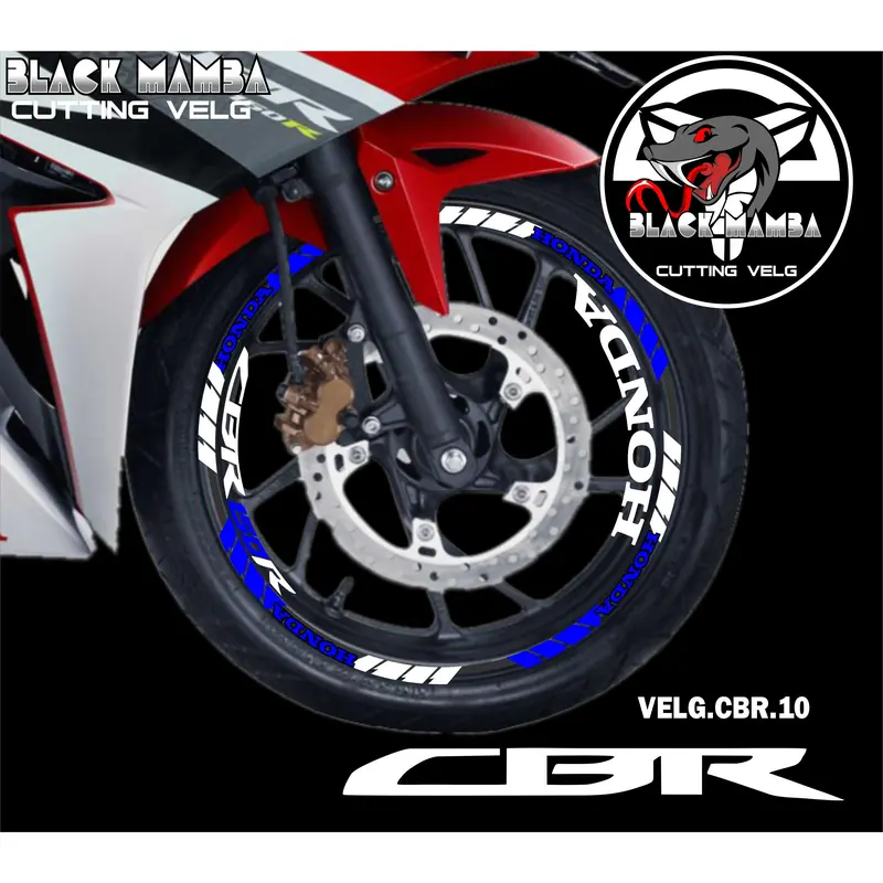 (COD) CUTTING STICKER VELG CBR 150R - STIKER LIS LIST VARIASI BAN/VELG HONDA CBR 150 R 10 2