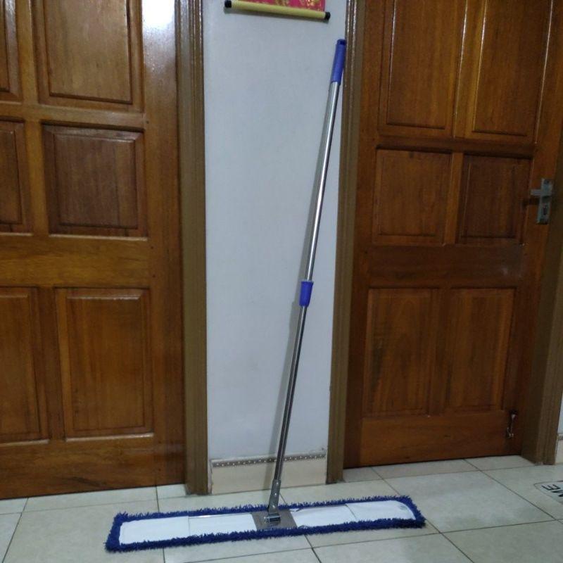 [COMBO TẶNG KÈM 2 MIẾNG LAU] Cây lau nhà 1M4,  Lau Sàn Inox công nghiệp bản lau 60cm 0