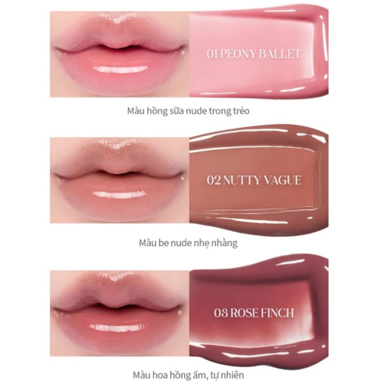    Đủ Màu   Son Tint Bóng Glasting Color Gloss cho môi căng mọng mướt mịn Cosmetic Trang Điểm Mỹ Phẩm 