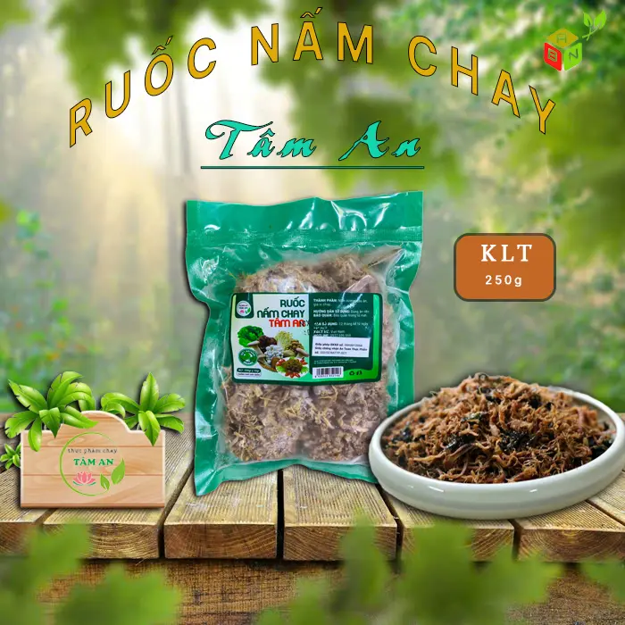 (Gói 250g) Ruốc nấm chay Tâm An - NPP An Bảo Nam thuần chay 100%
