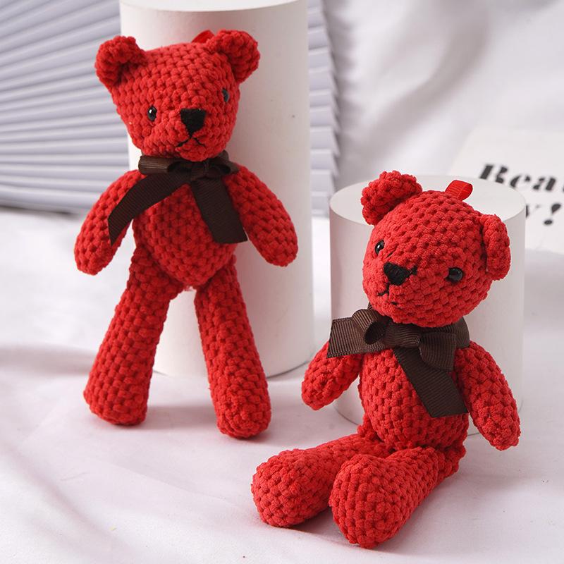 Product Introduction of Baby Bear Stuffed Plush Toys 15CM Plush Animals Cute Bag Key Pendant Children Dolls Birthday Gifts Wedding Party Decor 5