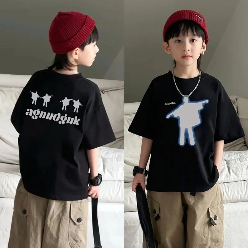 Tshirt Kaos Baju Anak 6-13 Tahun cewek dan cowok Sablon Plastisol COD - K050 Fashion