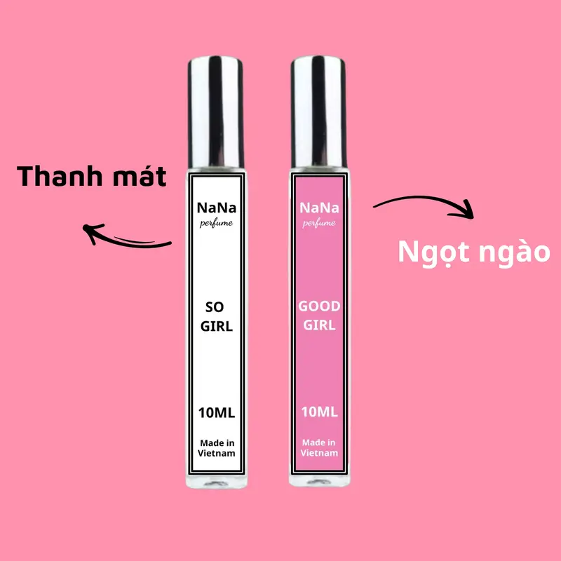 Nước hoa nữ NANA SO GIRL chai 10ml lưu hương 6-8H, tinh dầu nước hoa nữ hương thơm tươi mát ngọt ngào quyến rũ 1