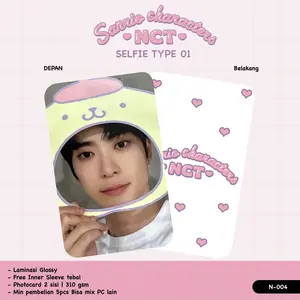PHOTOCARD SANRIO CHANACTENS PHOTOCARD NCT KPOP IDOL KOREA GLOSSY DEPAN BELAKANG PREMIUM 310GSM