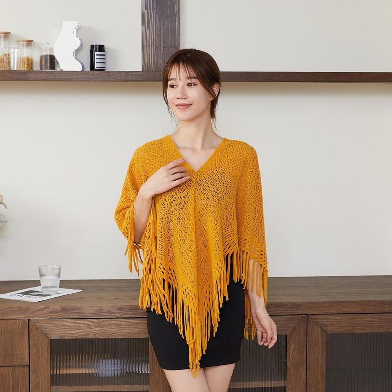 Khăn Choàng Khăn Choàng, Dành Cho Nữ, Nhẹ, Thiết Kế Khoét Lỗ Thích Hợp Để Mặc Đi Biển, Áo Khoác Ngoài Buổi Tối 4