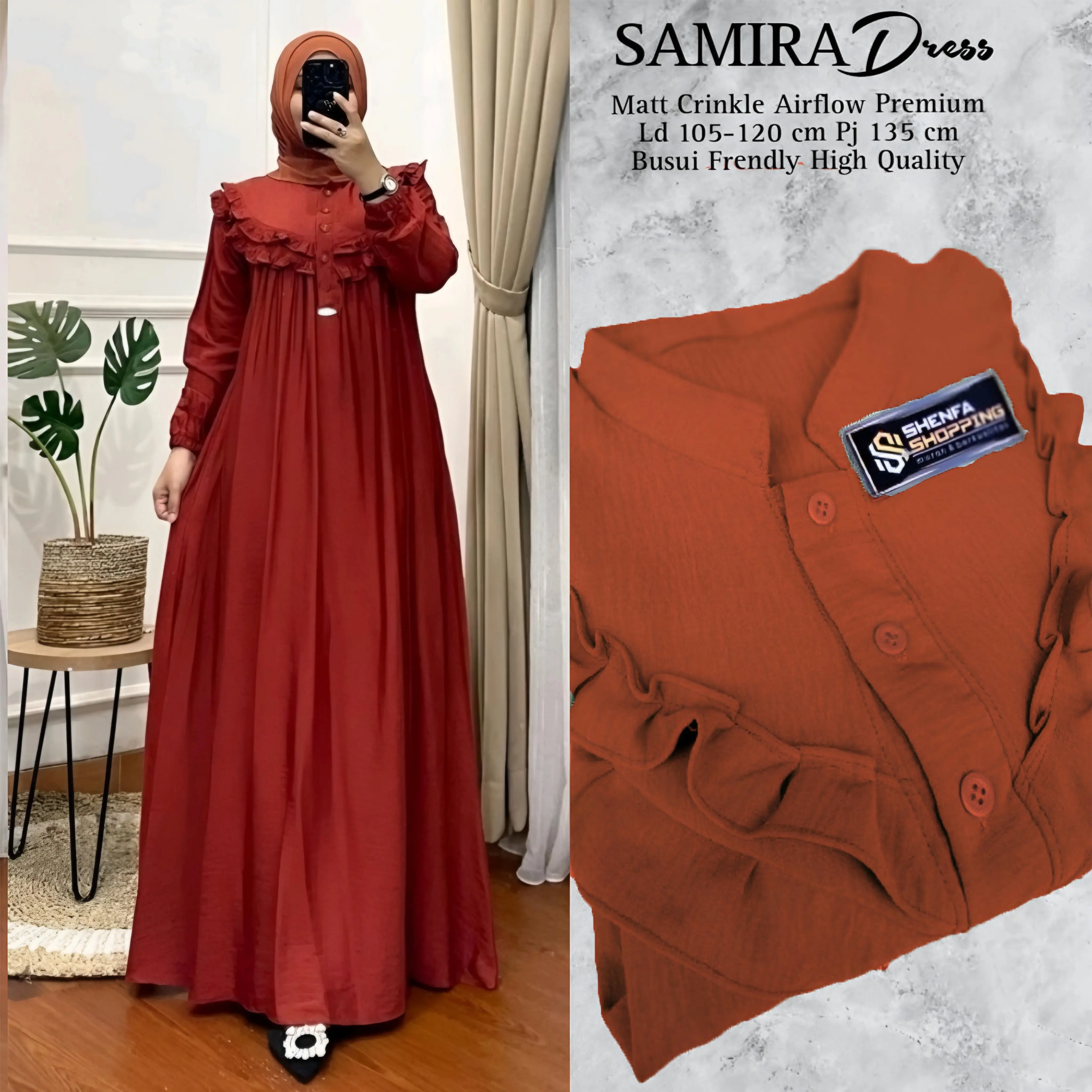 GAMIS CRINKLE TERBARU 2025 // GAMIS WANITA CRINKLE AIRFLOW PREMIUM  // GAMIS WANITA JUMBO BUSUI FRENDLY