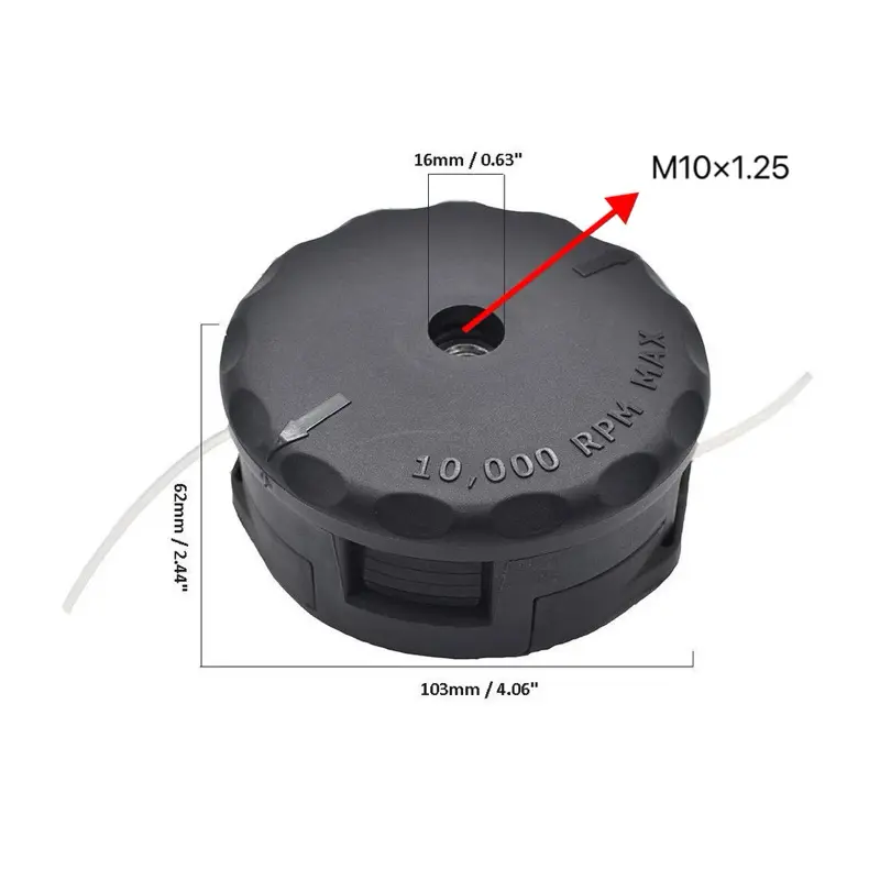 10Pcs/set Trimmer Head Kit Universal String Trimmer Head Replacement Trimmer Head Mesin Potong Rumput Aksesoris 1