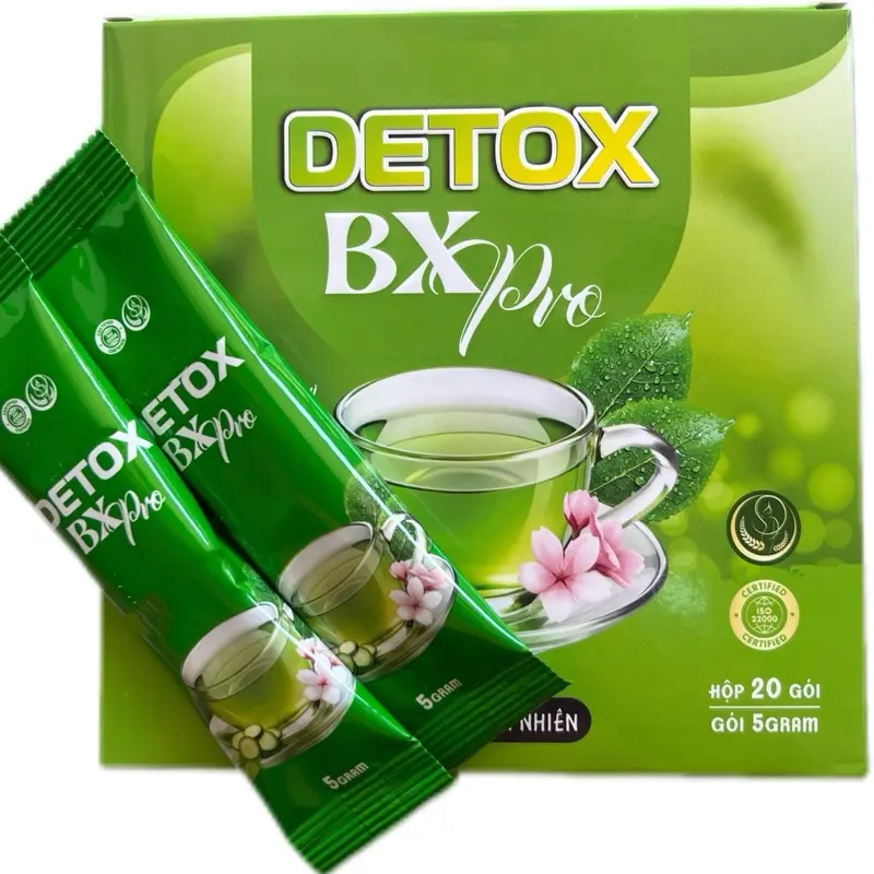 Trà Bí Xanh Detox 10 gói lẻ. Tặng kèm dây đo 1,5met.