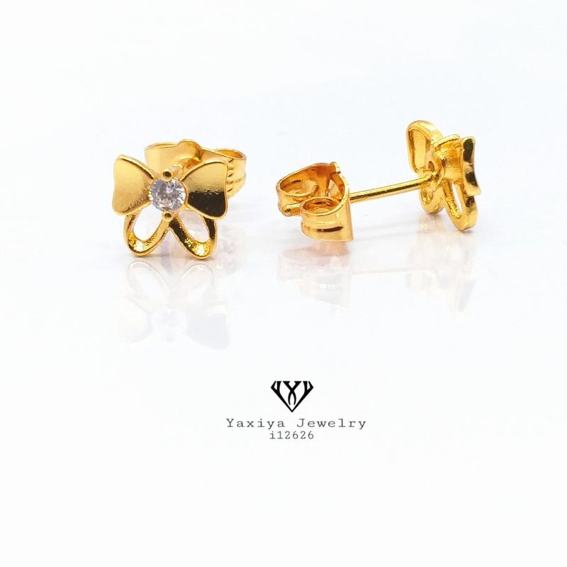 Yaxiya Anting Tusuk Wanita Model Koin Aksesoris 493 5