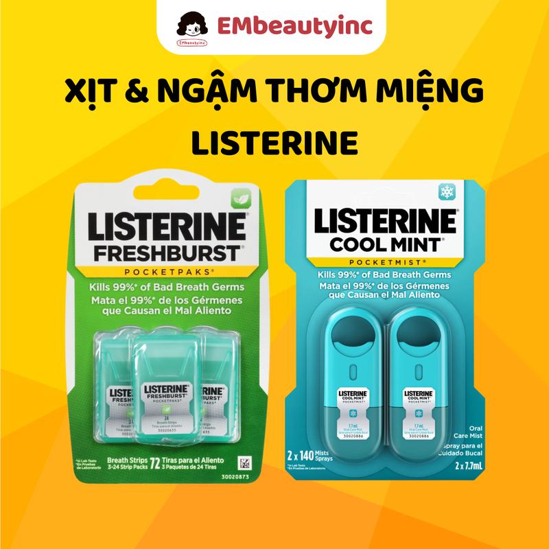 Xịt Ngậm thơm miệng Listerine Xịt Thơm Miệng Xịt Miệng