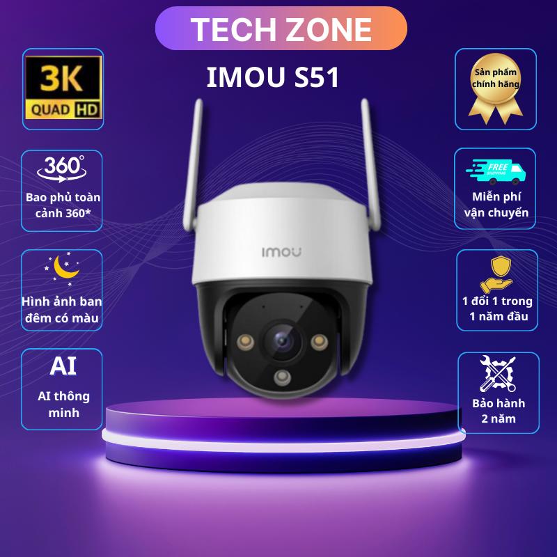 Camera wifi ngoài trời S51FP đàm thoại 2 chiều, xoay 360 độ , chất lượng hình ảnh 4mp tại TECHZONE VN