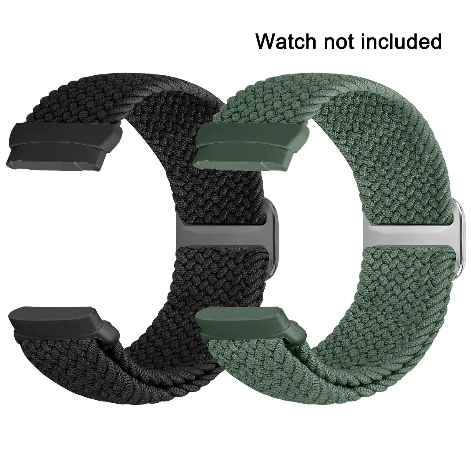 Adjustable Crochet Design Watch Band (Band Only), Breathable & Waterproof Elastic Watch Band, Smart Watch Band Compatible with Fitbit Versa 3 Versa 4 Sense 2 for Women & Men