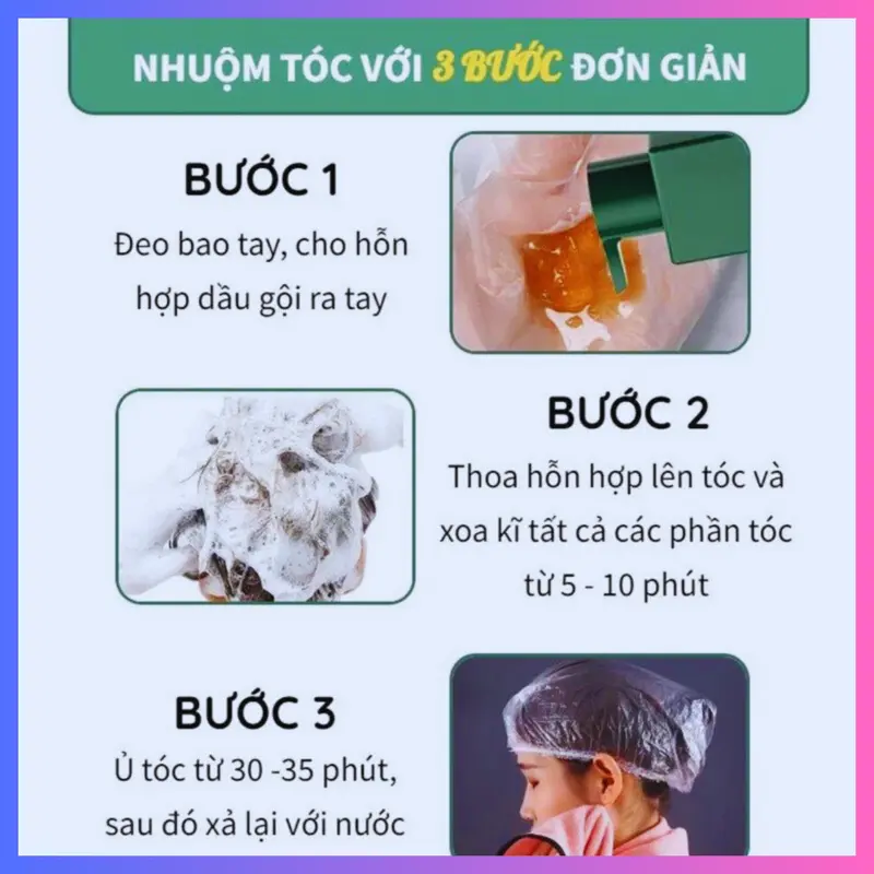 AITALY-Dầu gội phủ màu(phủ bạc) HELOII BUBBLE dành cho tóc bạc-AITALY Nhuộm Tóc Đổi Màu Tóc 8